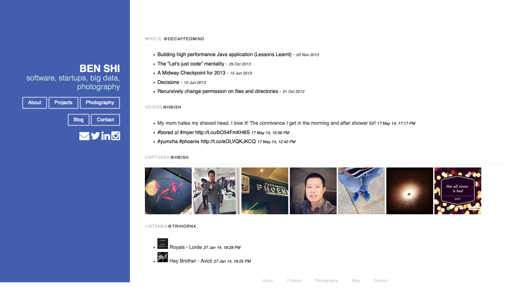 Ben Shi's Website v4