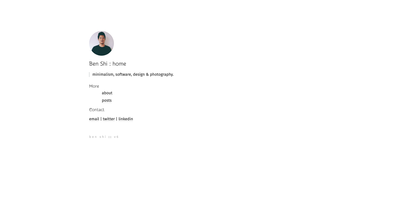 Ben Shi's Website v6